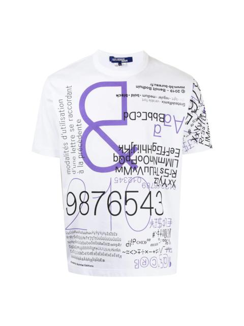 typography-print cotton T-shirt