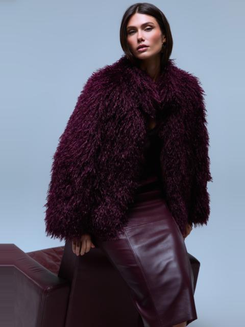 NADINE MERABI Kara Burgundy Jacket