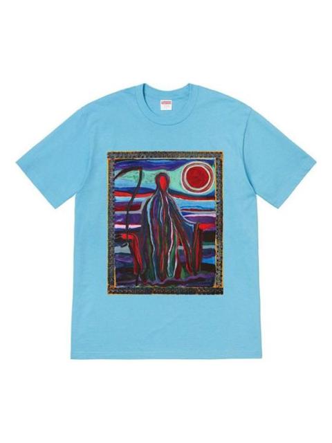Supreme Supreme SS19 Reaper Tee Printing Short Sleeve Unisex Blue SUP-SS19-10486