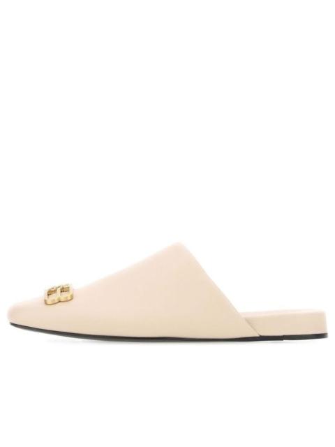 BALENCIAGA (WMNS) Balenciaga Leather Cosy Slipper 'Sand' 718831WDAT12080