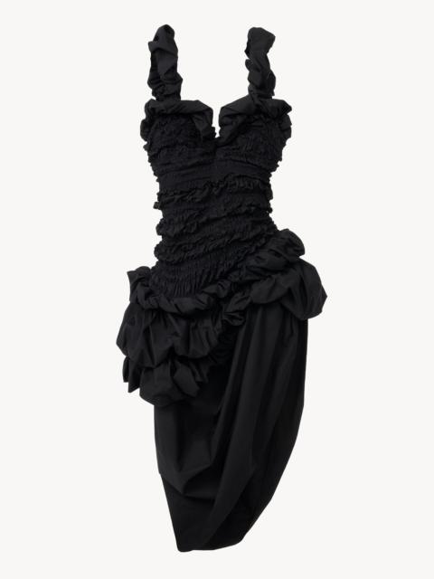 Chloé RUCHED BUSTIER MINI DRESS IN COTTON POPLIN