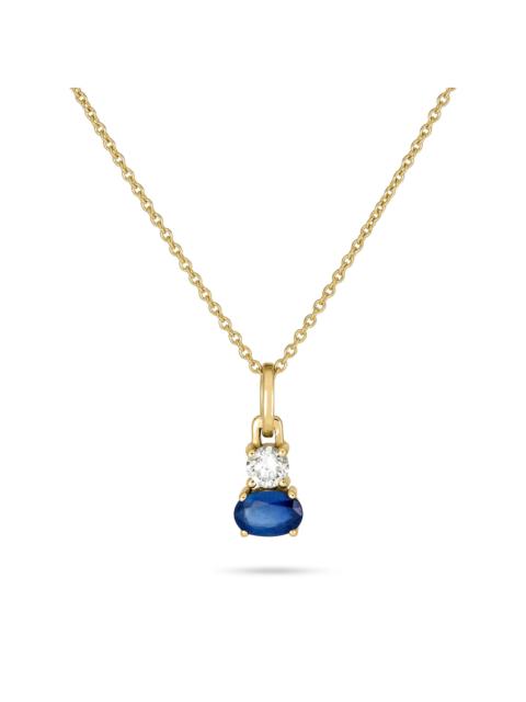 STONE AND STRAND Full Volume Sapphire White Diamond Necklace