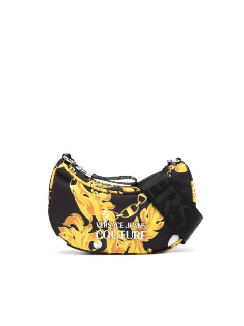 Barocco-print logo-plaque hobo bag