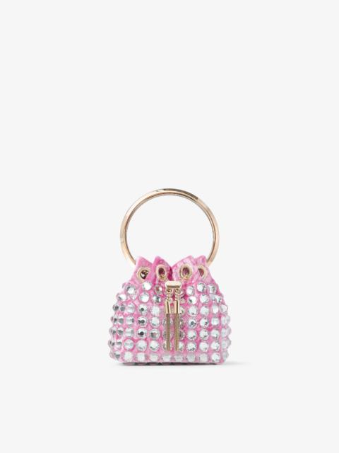 JIMMY CHOO Micro Bon Bon
Magenta Crushed Velvet Mini Bag
