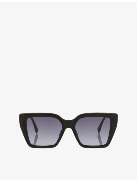 FENDI FE40161I FF Diamonds Square-Frame Acetate Sunglasses