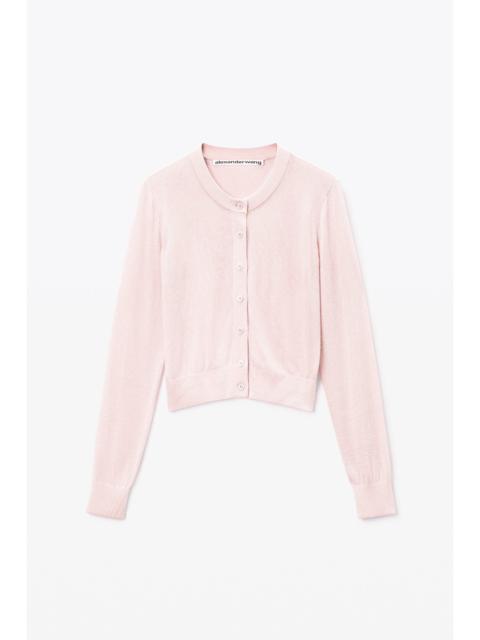 Alexander Wang crystal hotfix cropped cardigan