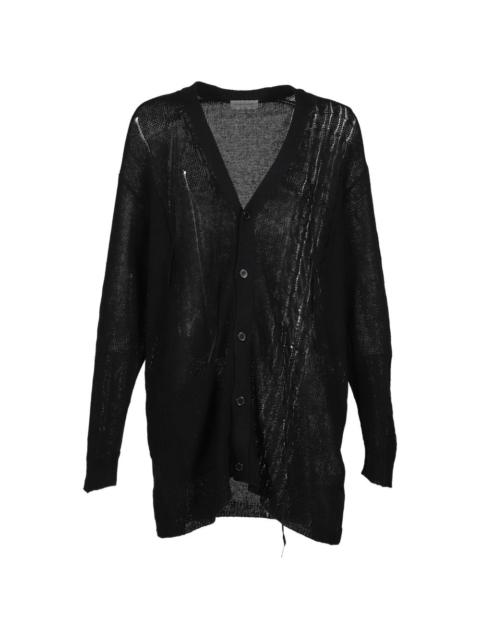 Yohji Yamamoto button-up knitted cardigan