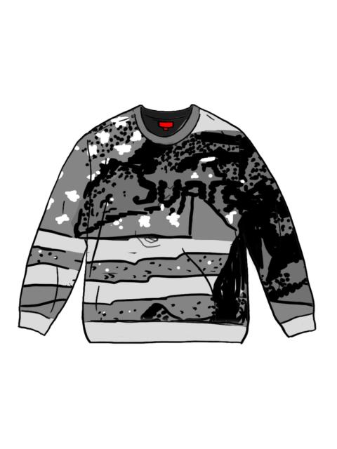 Supreme Digital Flag Sweater Black
