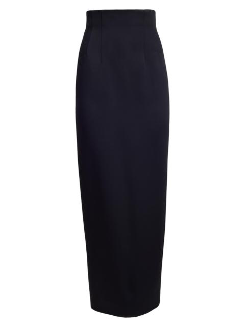 KHAITE Women's Loxley High-Rise Maxi Skirt - Black