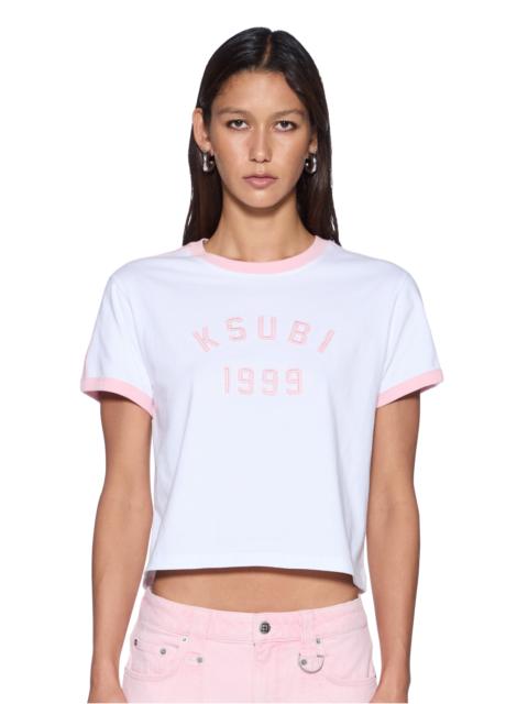 Ksubi VARSITY SHRUNKEN TEE WHITE QUARTZ