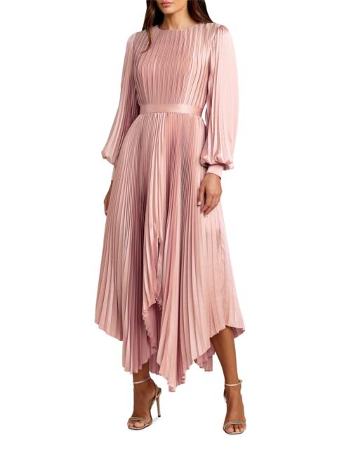 MAC DUGGAL Women's Ieena Pleated Midi-Dress - Blush
