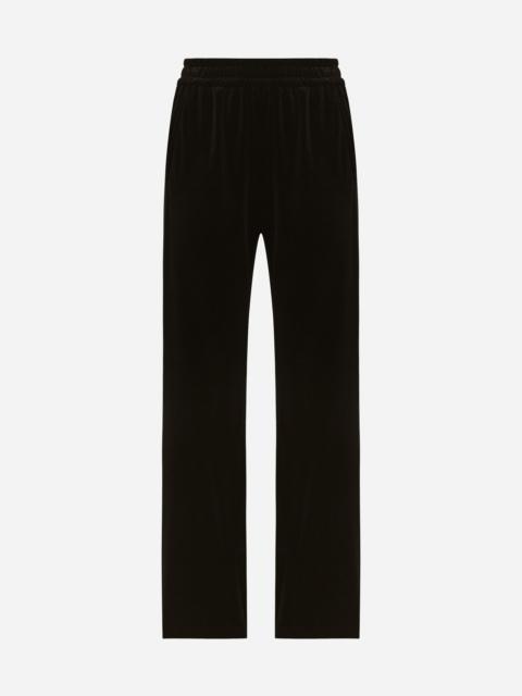 Velvet jogging pants