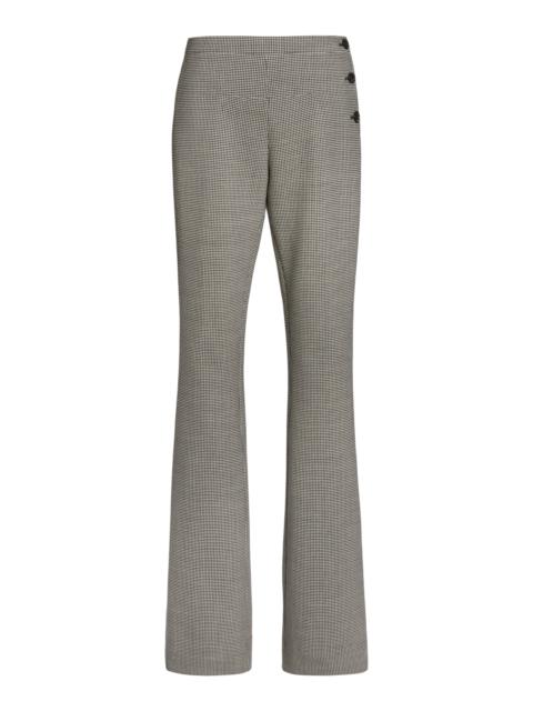 courrèges Oblique Houndstooth Flared Pants grey