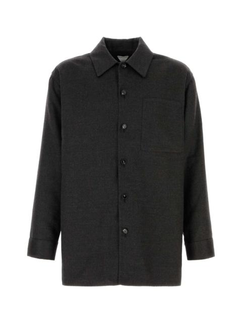 Bottega Veneta Dark Grey Flannel Shirt