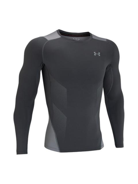 Under Armour Men's Under Armour HeatGear Vent Logo Printing Round Neck Long Sleeves Gray 1362453-012