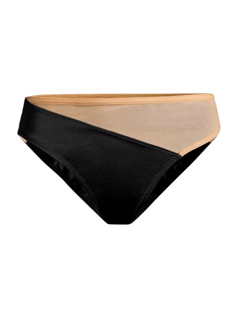 NORMA KAMALI Women's Snake Mesh Bikini Bottom - Black Nude