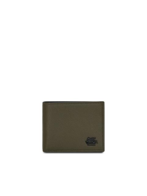 Etro Pegaso-plaque grained leather wallet