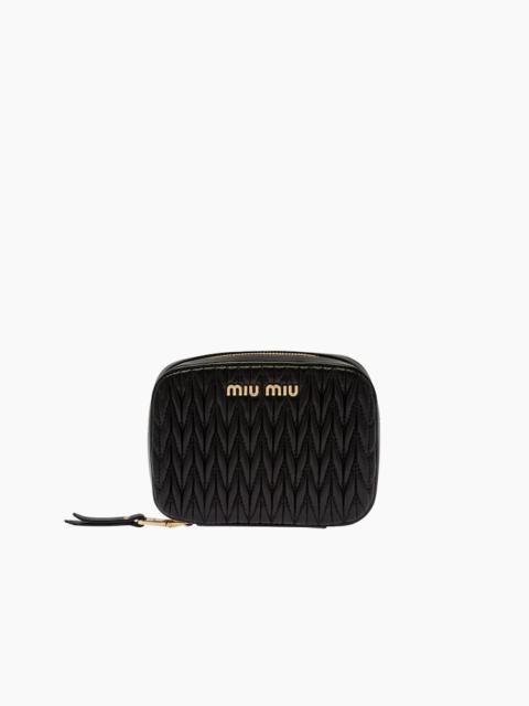 Miu Miu Matelassé nappa leather comb case