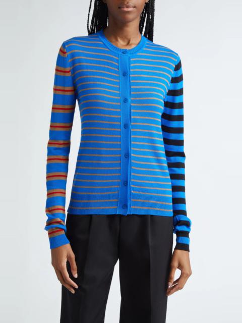 Molly Goddard Wanda Stripe Merino Wool Cardigan