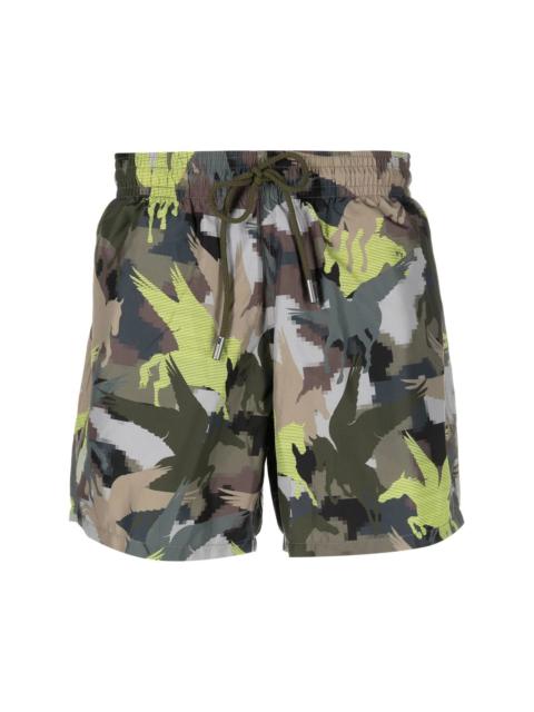 Pegaso camouflage-print swim shorts