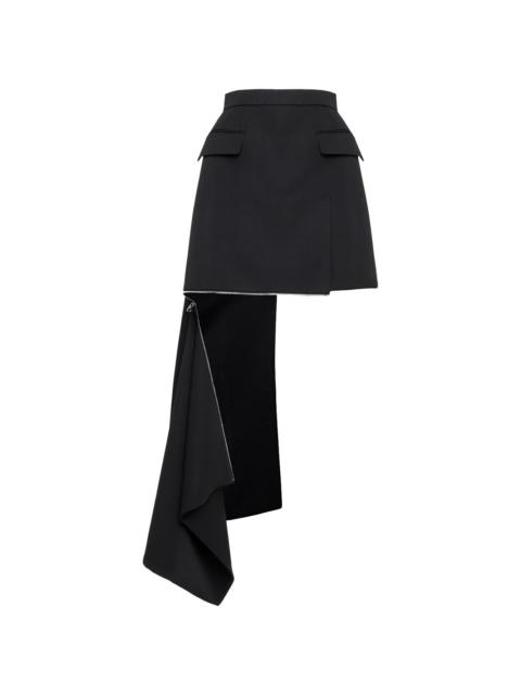 Alexander McQueen asymmetric zip-slash miniskirt