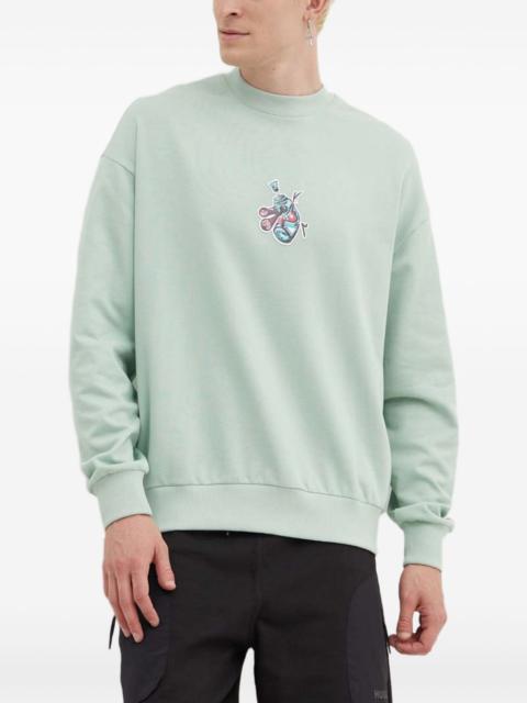 HUGO appliqué crew neck sweatshirt