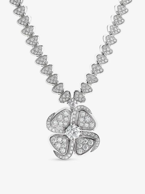 Fiorever 18ct white-gold and 4.95ct brilliant-cut diamond necklace
