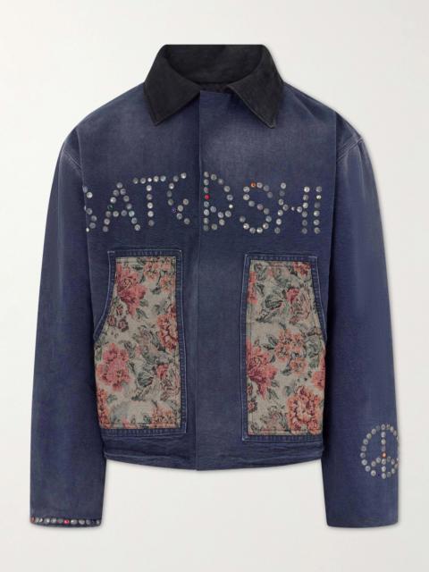 SATOSHI NAKAMOTO Logo-Embellished Cotton-Canvas Jacket