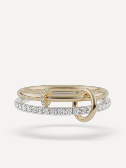 Spinelli Kilcollin Mixed Metal Virgo Pavé Diamond Ring
