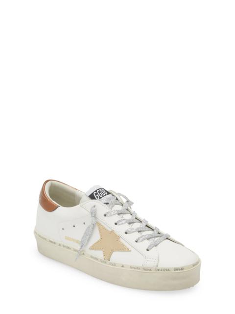 Hi Star Low Top Platform Sneaker in White/Gold