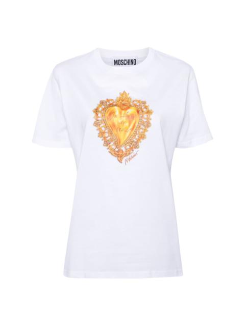Moschino heart-print cotton T-shirt