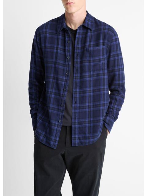 Vince Big Horn Plaid Cotton Button-Front Shirt