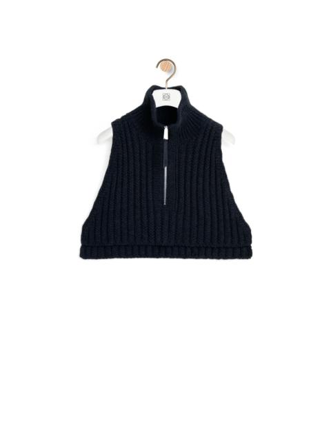 Zip collar in wool