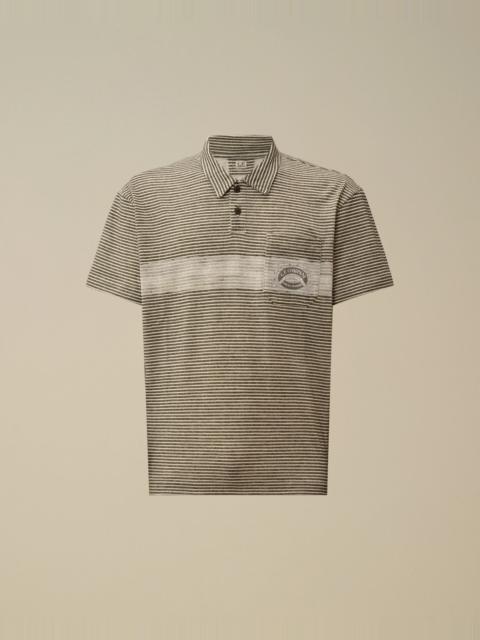 C.P. Company Printed Jersey 20/1 Short Sleeve Logo Polo
