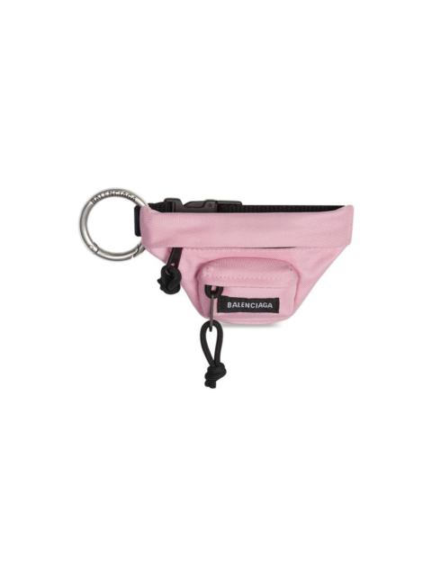 BALENCIAGA Micro Beltpack Bracelet Keychain in Pink