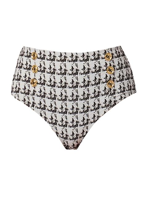 Shoshanna Women's Houndstooth Bikini Bottom - Jet