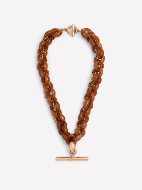 BODEN Resin T Bar Chain Necklace-Brown