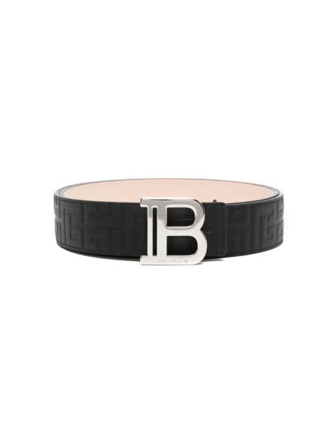 B-belt logo-plaque belt