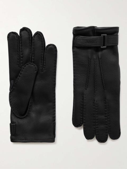 ZEGNA Cashmere-Lined Leather Gloves