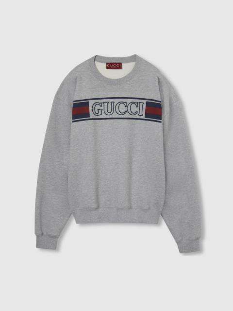 GUCCI Embroidered cotton jersey sweatshirt