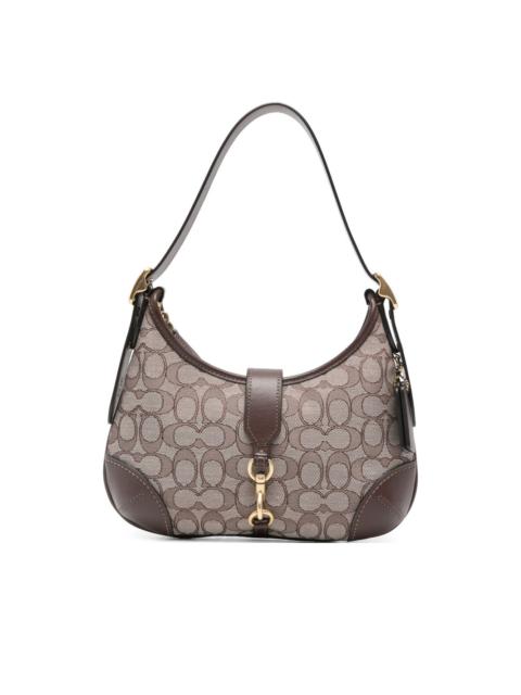 COACH Hamptonspatterned buckle shoulder  bag