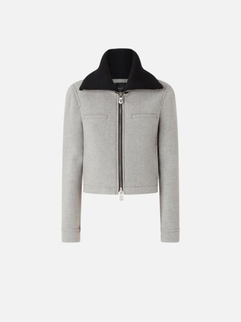 PINKO SLIM-FIT JACKET WITH KNIT COLLAR