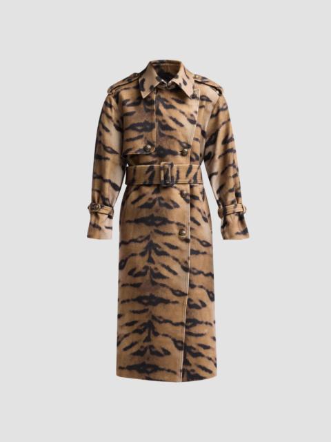 KOBI HALPERIN Women's Nicole Tiger Stripe Print Coat - Light Natural Multi