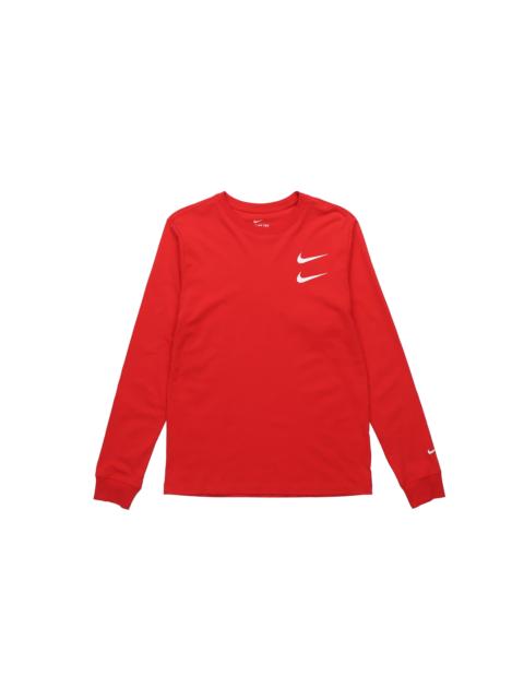 Nike Men's Nike Printing Round Neck Long Sleeves Red T-Shirt CK2260-657