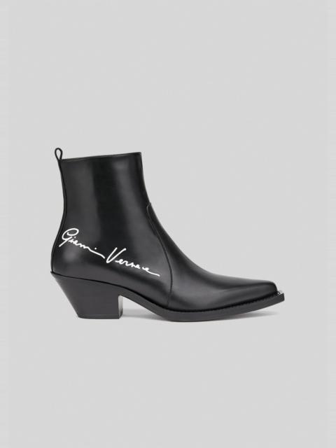 VERSACE GV Signature Leather Cowboy Boots