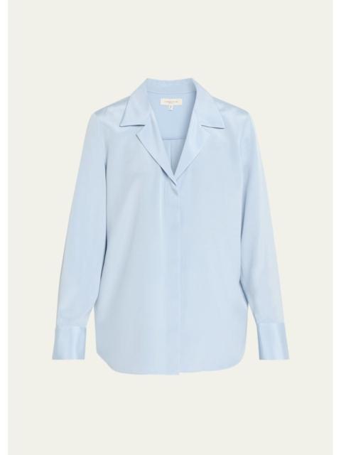 Lafayette 148 New York Pleated Button-Down Shirt