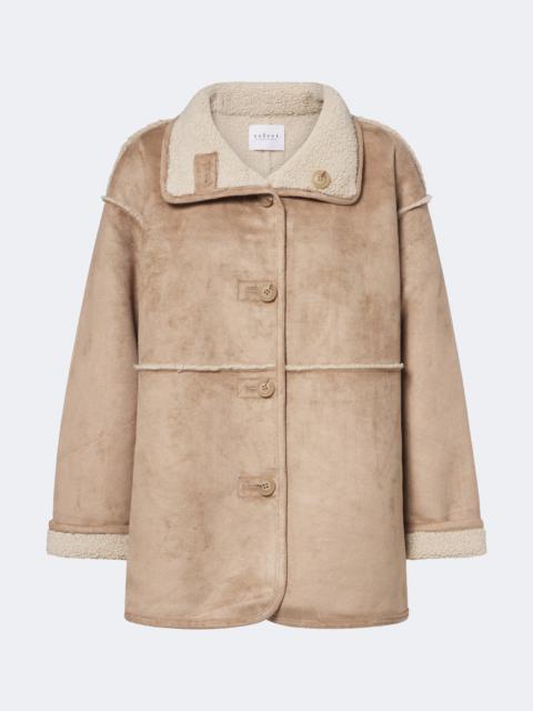 velvet Shona teddy-trimmed jacket