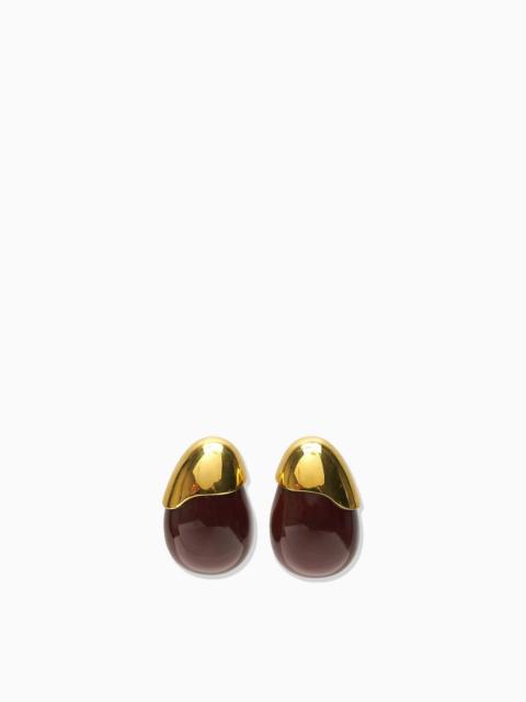 LIZZIE FORTUNATO Toro Earrings in Aubergine Brown
