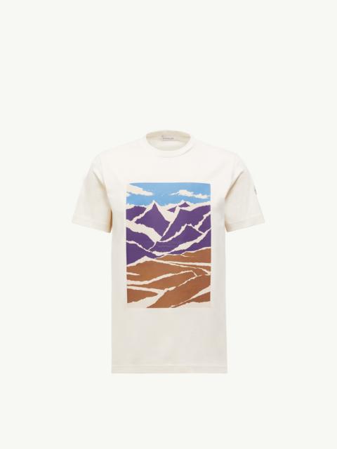 Moncler Mountain Print Cotton T-Shirt