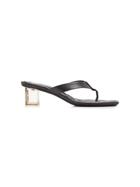 SAINT LAURENT Ice 45 Entredoigt Mule Sandals black